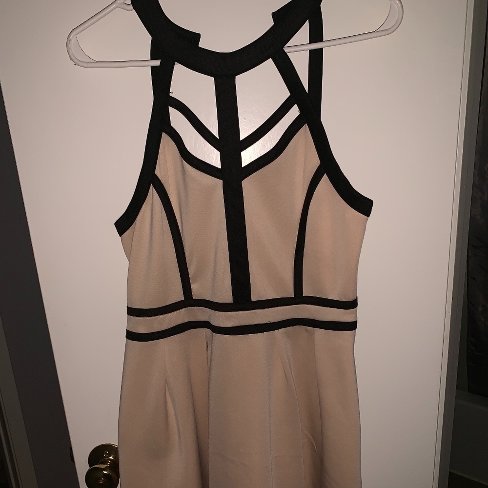 Nude cutout dress